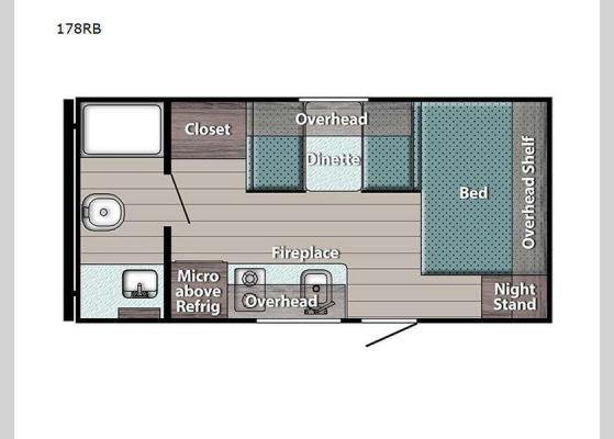 Floorplan - 2024 Conquest Super Lite 178RB Travel Trailer