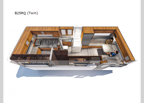 Floorplan - 2024 Bigfoot 2500 Series B25RQ (Twin) Travel Trailer