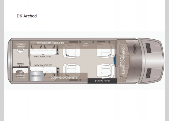Floorplan - 2024 Patriot Cruiser D6 Arched Motor Home Class B - Diesel