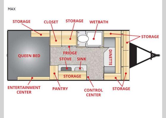 Floorplan - 2024 Little Guy MAX Teardrop Trailer