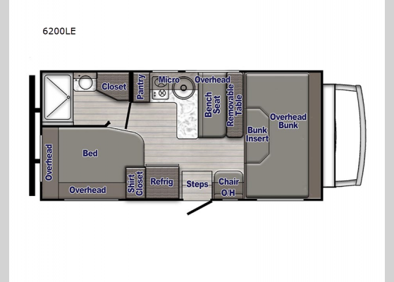 Floorplan - 2024 Conquest Class C 6200LE Motor Home Class C