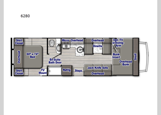 Floorplan - 2024 Conquest Class C 6280 Motor Home Class C