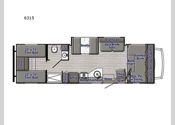 Floorplan - 2024 Conquest Class C 6315 Motor Home Class C