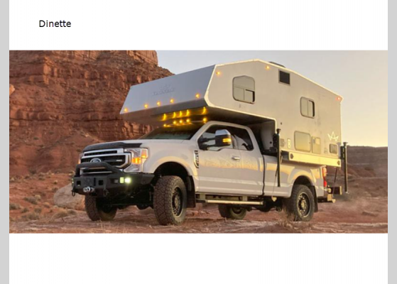 Floorplan - 2024 Camino 88 Dinette Truck Camper