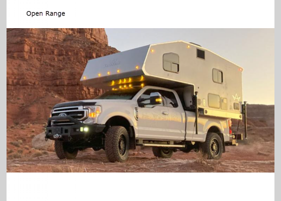 Floorplan - 2024 Camino 88 Open Range Truck Camper