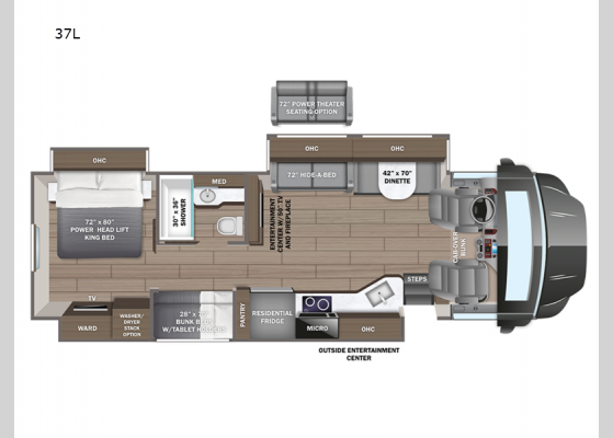 Floorplan - 2025 Accolade XL 37L Motor Home Super C - Diesel