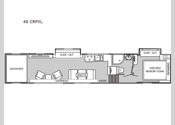 Floorplan - 2025 Genesis Supreme 40 CRPXL Toy Hauler Fifth Wheel