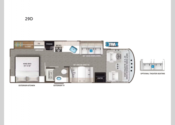 Floorplan - 2025 Resonate 29D Motor Home Class A