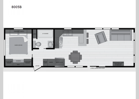 Floorplan - 2024 Lakeside Series 8005B Park Models