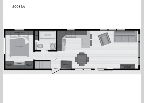 Floorplan - 2024 Lakeside Series 8006BA Park Models