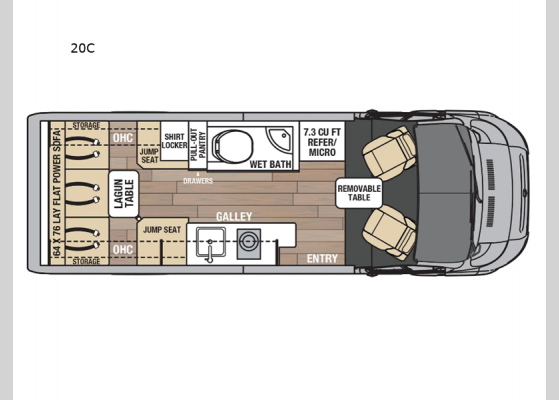 Floorplan - 2025 Nova 20C Motor Home Class B