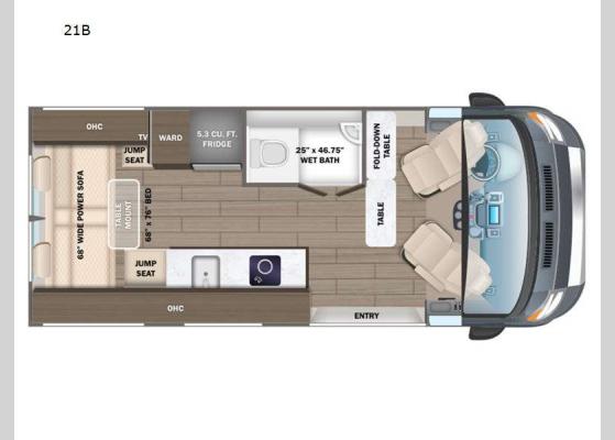 Floorplan - 2025 Expanse 21B Motor Home Class B