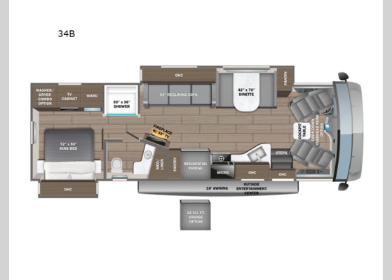Floorplan - 2025 Vision XL 34B Motor Home Class A