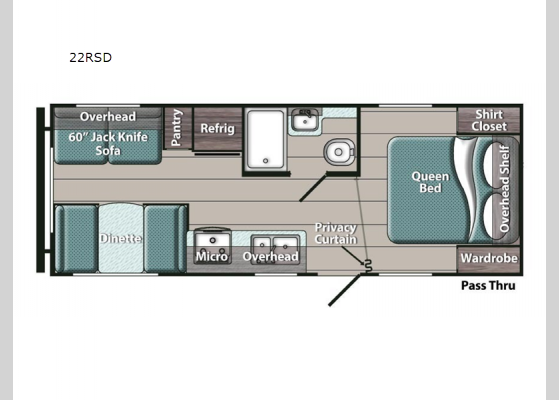 Floorplan - 2024 Innsbruck Ultra Lite 22RSD Travel Trailer