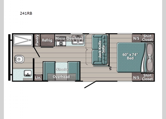 Floorplan - 2024 Innsbruck Ultra Lite 241RB Travel Trailer