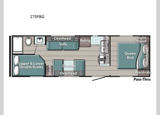 Floorplan - 2024 Innsbruck Ultra Lite 275FBG Travel Trailer