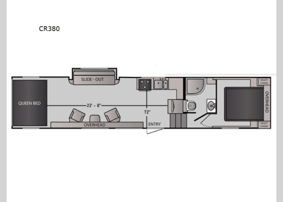 Floorplan - 2024 Vortex Limited CR380 Toy Hauler Fifth Wheel