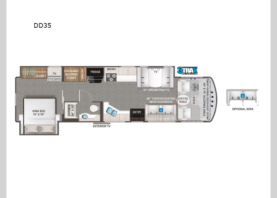 Floorplan - 2025 Luminate DD35 Motor Home Class A