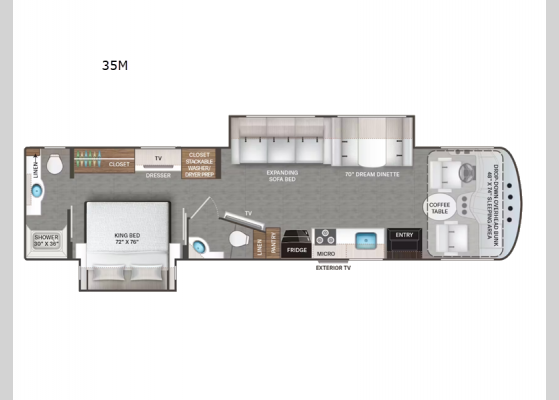 Floorplan - 2025 Windsport 35M Motor Home Class A