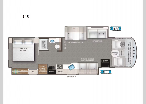 Floorplan - 2025 Windsport 34R Motor Home Class A