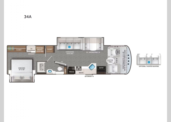 Floorplan - 2025 Windsport 34A Motor Home Class A