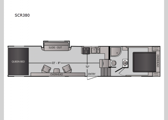 Floorplan - 2024 Sandsport Limited SCR380 Toy Hauler Fifth Wheel