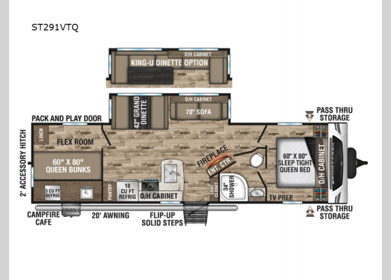 Floorplan - 2024 SportTrek ST291VTQ Travel Trailer