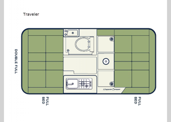 Floorplan - 2024 Happier Camper Traveler Travel Trailer