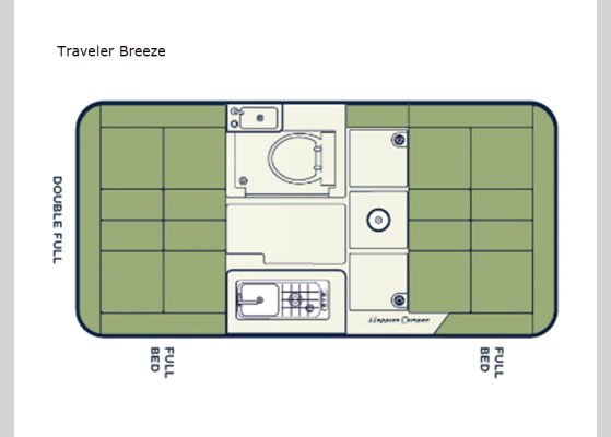 Floorplan - 2024 Happier Camper Traveler Breeze Travel Trailer