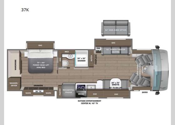 Floorplan - 2025 Reatta 37K Motor Home Class A - Diesel