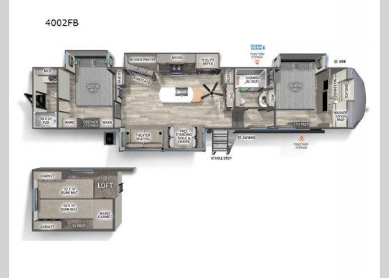 Floorplan - 2025 Sierra 4002FB Fifth Wheel