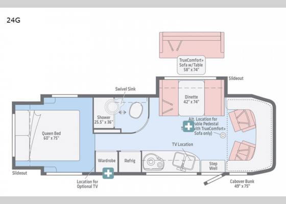 Floorplan - 2019 Navion 24G Motor Home Class C - Diesel