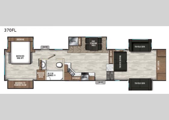 Floorplan - 2021 Chaparral 370FL Fifth Wheel