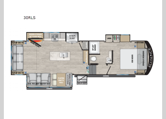 Floorplan - 2024 Avenue 30RLS Fifth Wheel
