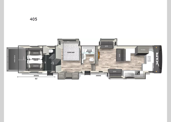New Forest River RV XLR Nitro 405 Toy Hauler Fifth Wheel for Sale