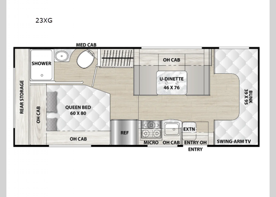 Floorplan - 2024 Cross Trail XL 23XG Ford E-450 Motor Home Class C