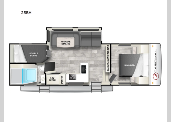 Floorplan - 2024 Cardinal 25BH Fifth Wheel