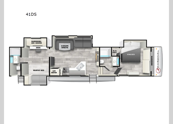 Floorplan - 2024 Cardinal 41DS Fifth Wheel