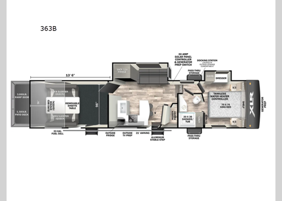 New Forest River RV XLR Boost 363B Toy Hauler Fifth Wheel for Sale