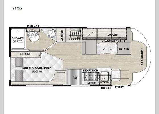 Floorplan - 2025 Cross Trail EV 21XG Motor Home Class C