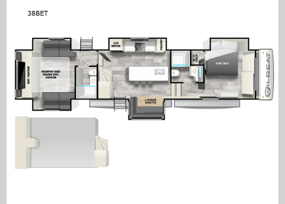 Floorplan - 2024 Wildcat 38BET Fifth Wheel