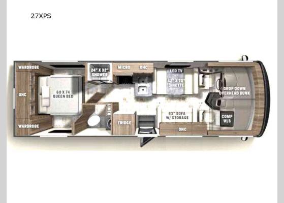 Floorplan - 2025 Encore SE 27XPS Motor Home Class A