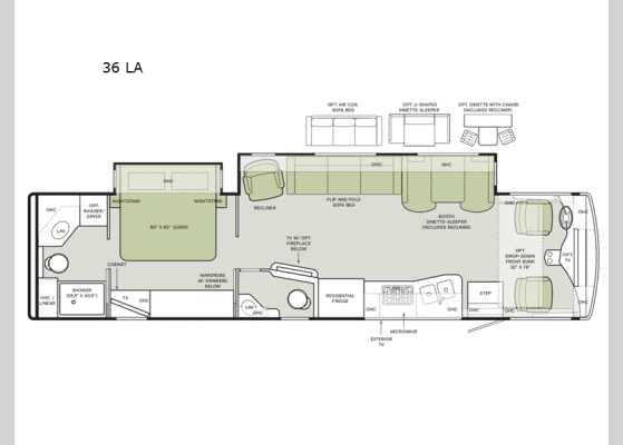 Floorplan - 2026 Open Road Allegro 36 LA Motor Home Class A