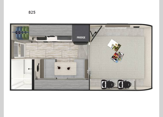 Floorplan - 2026 Lance Truck Campers 825 Truck Camper