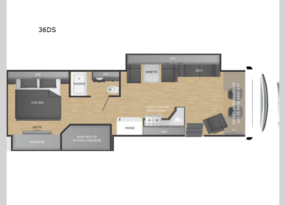 Floorplan - 2026 Ghost 36DS Motor Home Super C - Diesel