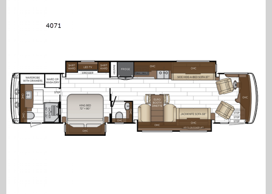 Floorplan - 2026 Dutch Star 4071 Motor Home Class A - Diesel