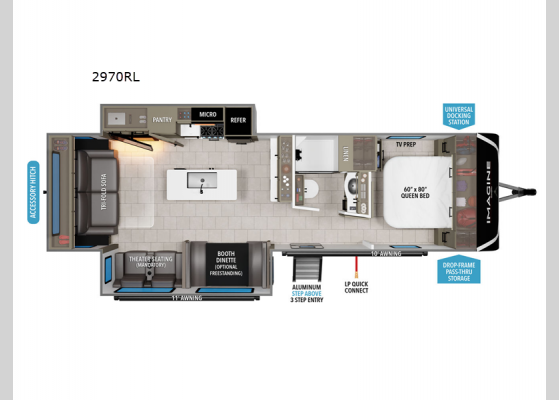 Floorplan - 2026 Imagine 2970RL Travel Trailer