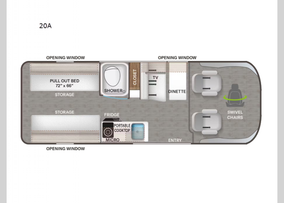 Floorplan - 2025 Sequence 20A Motor Home Class B