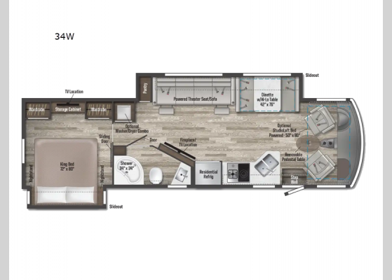 Floorplan - 2025 Adventurer 34W Motor Home Class A