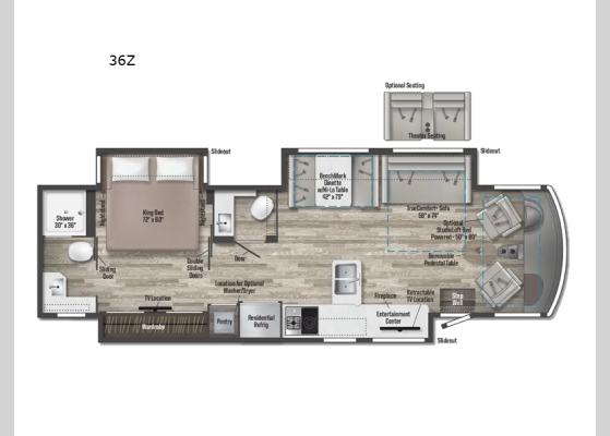 Floorplan - 2025 Adventurer 36Z Motor Home Class A